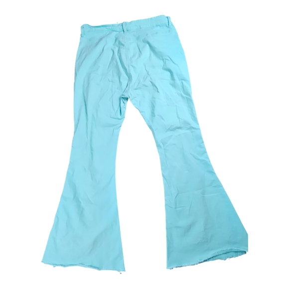 USED Southern Stitch light teal bell bottom jeans - Picture 11 of 11